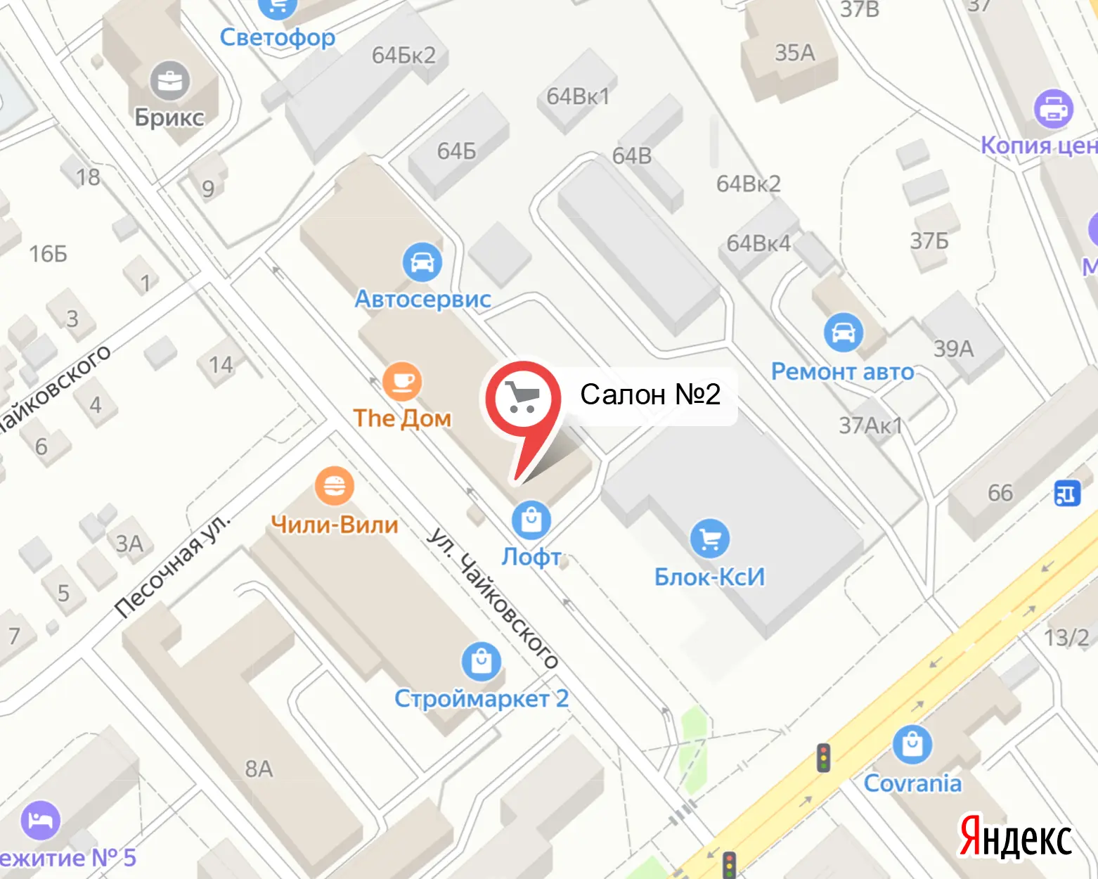 Расположение Салон №2 на карте