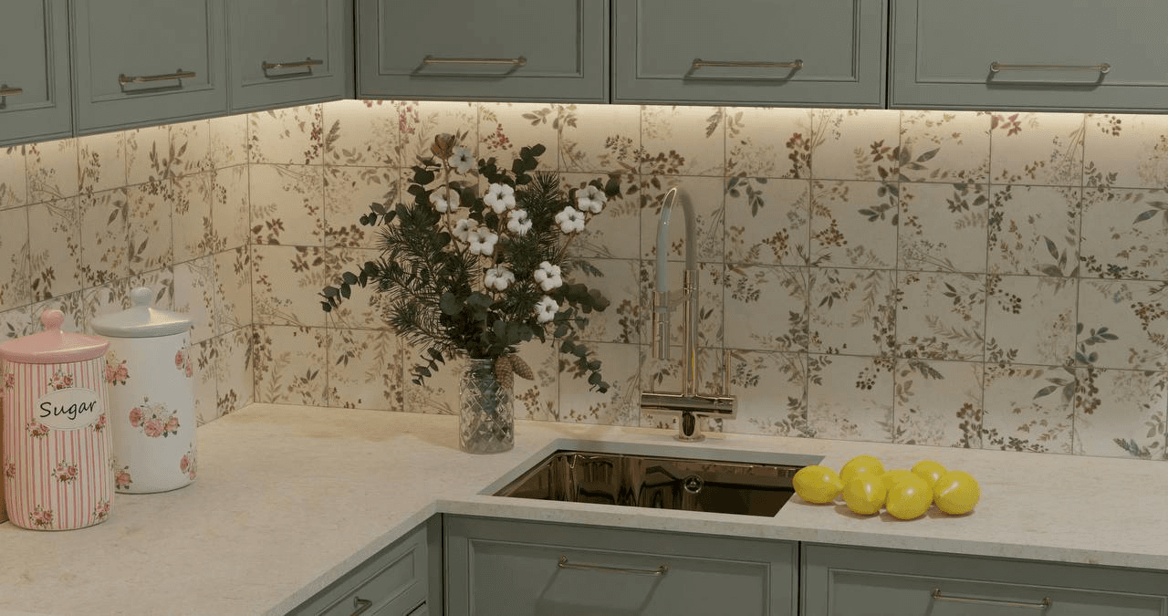 фартук из плитки