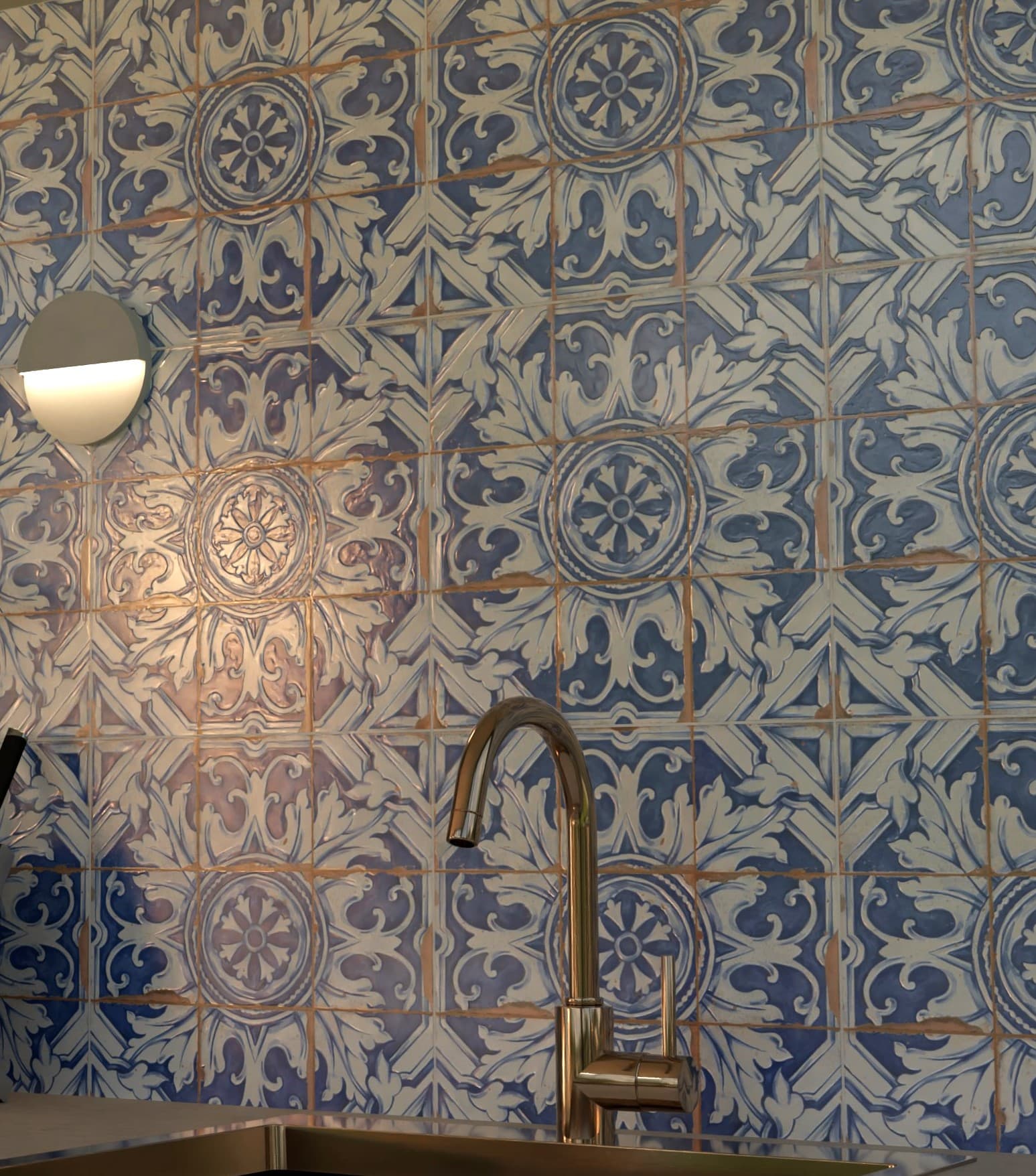 плитка на кухне 20х20